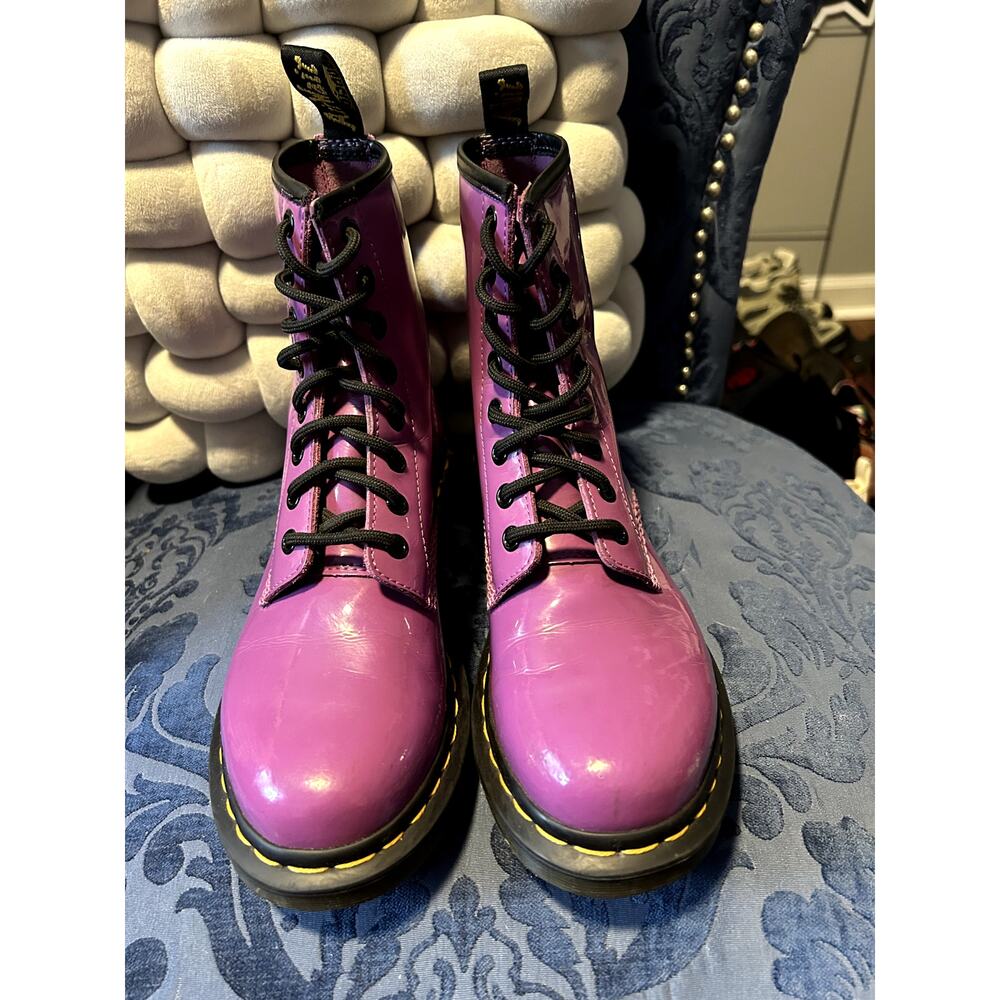 Dr Martens Bright Purple 1460 Boots Size 7/EU 38 - Picture 3 of 9